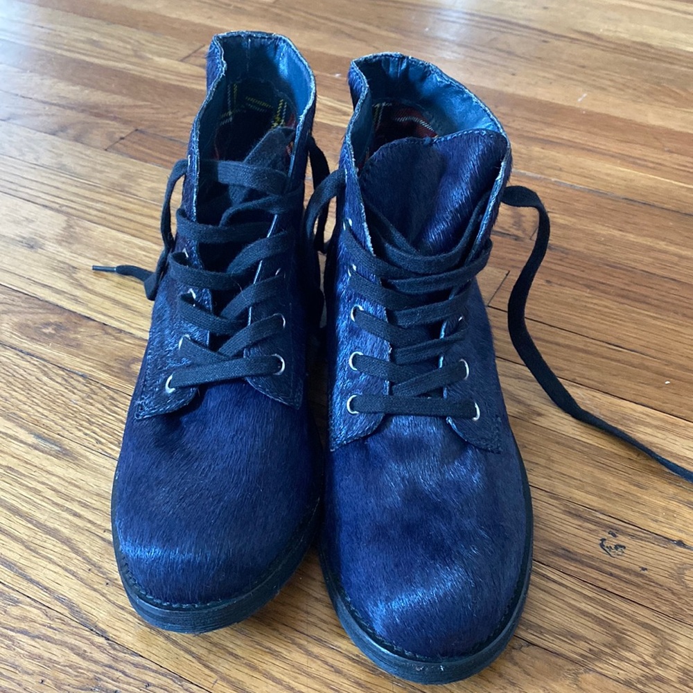 Sam Edelman Navy Calf Hair Boots